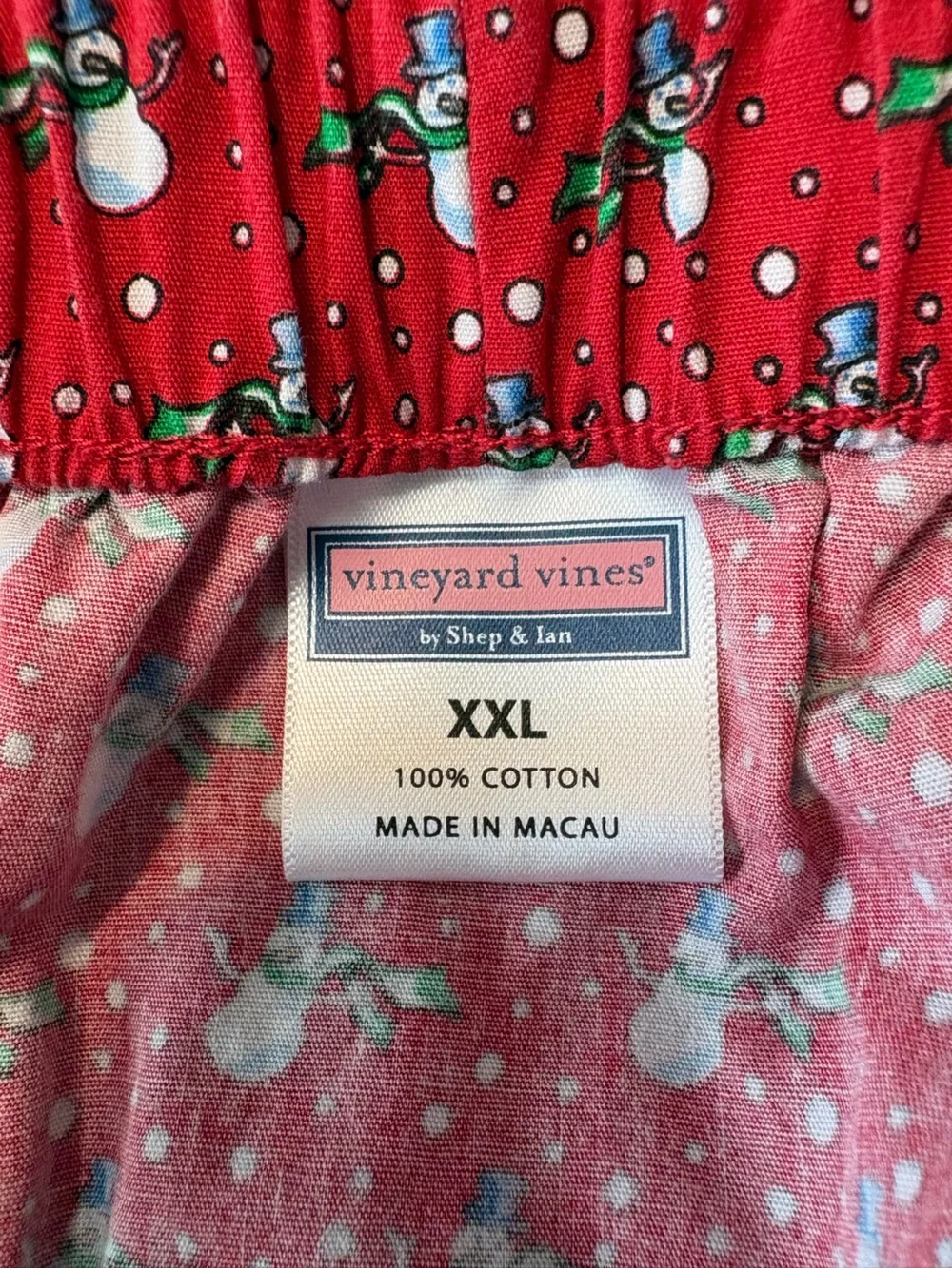 Vineyard Vines Red Holiday Print Boxers with Green & Light Blue Accents